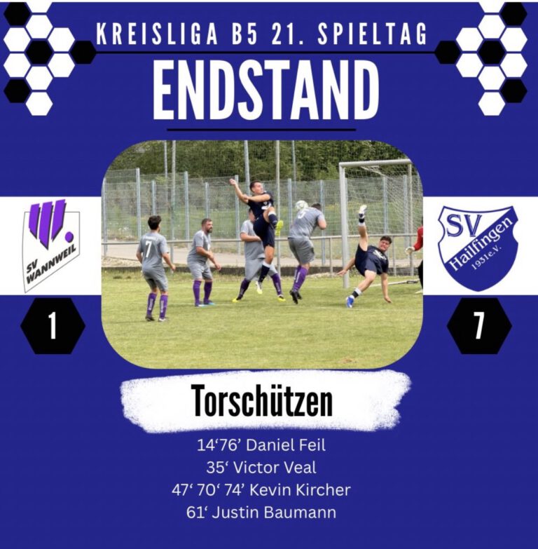 SV Wannweil II – SV Hailfingen 1:7 (1:2)