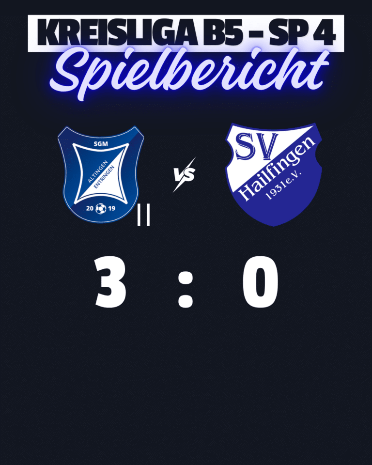 SGM Altingen/Entringen II – SV Hailfingen 3:0 (1:0)