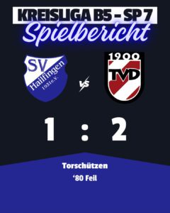 SV Hailfingen – TV Derendingen II 1:2 (0:1)