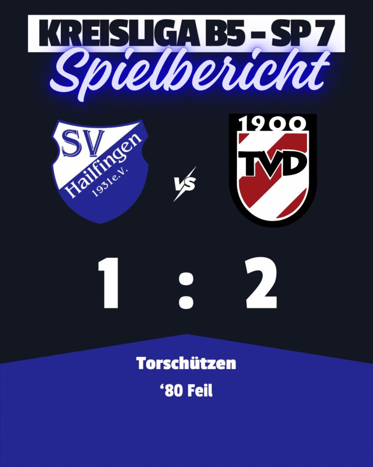 SV Hailfingen – TV Derendingen II 1:2 (0:1)